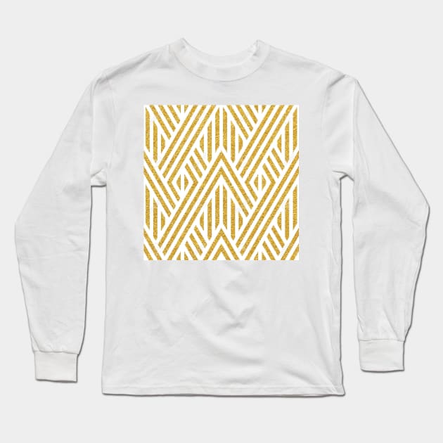 white and gold Long Sleeve T-Shirt by PREMIUMSHOP